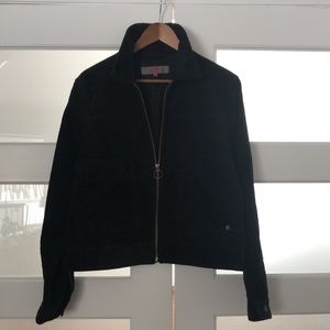 Black, short, corduroy Jacket &collar, pockets & collar, sOliver, EUR42/Us12